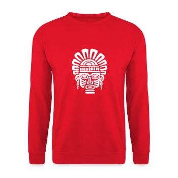 Inka Kultur, Lateinamerika - Unisex Pullover - Rot - Vorne - Alina (178cm) & Michal (187cm)
