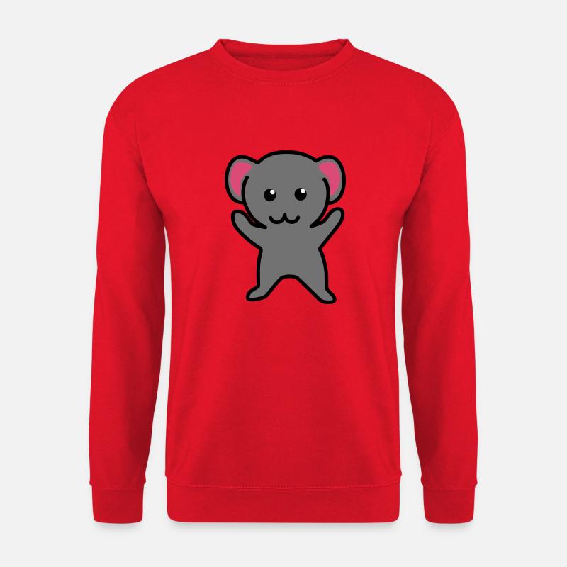 Süße kleine graue Maus - Unisex Pullover - Rot