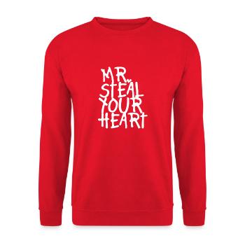 MR STEAL YOUR HEART - Unisex Sweatshirt - red - Front - Alina (178cm) & Michal (187cm)