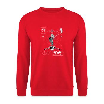 kiterboarder - Unisex Pullover - Rot - Vorne - Alina (178cm) & Michal (187cm)