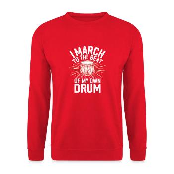 Une musique de cœur et de rythme - Sweat-shirt Unisexe - rouge - Devant - Alina (178cm) & Michal (187cm)