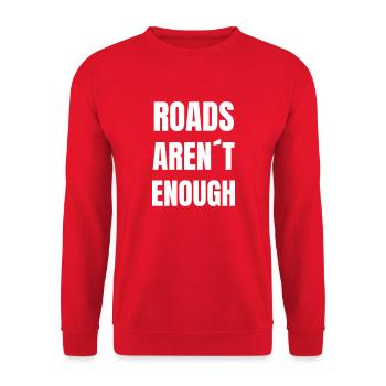 Les routes ne suffisent pas - Sweat-shirt Unisexe - rouge - Devant - Alina (178cm) & Michal (187cm)