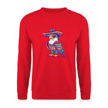 Aigle Bande Dessinée Drôle Sombrero - Sweat-shirt Unisexe - rouge - Devant - Alina (178cm) & Michal (187cm)