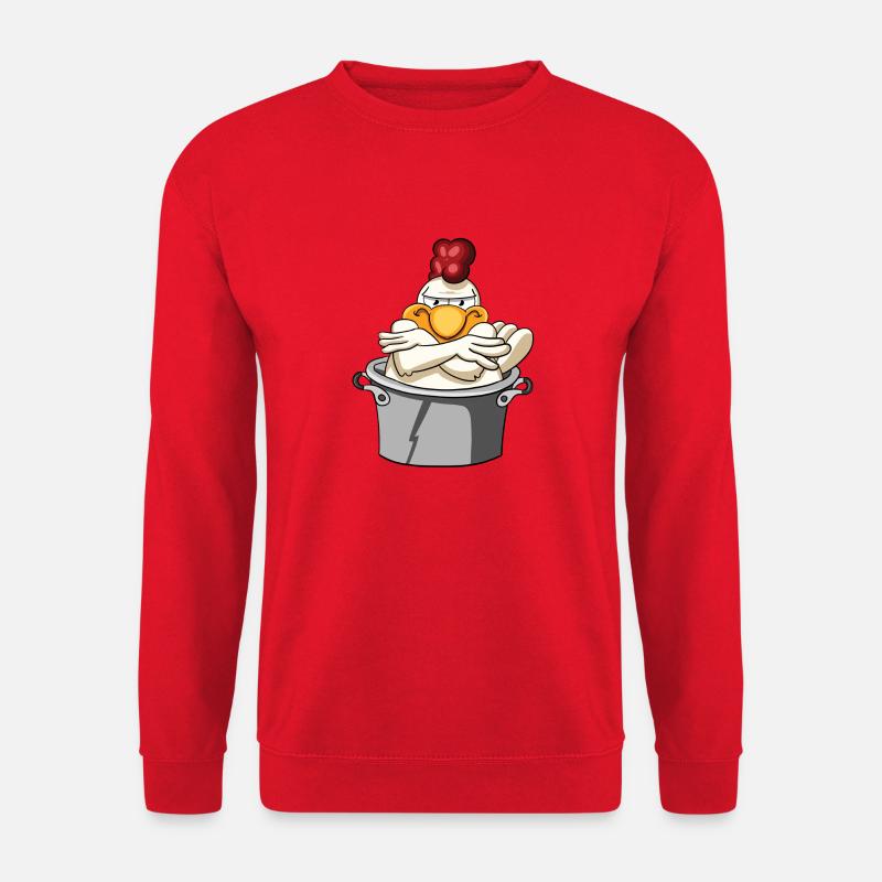 Huhn Hahn Geflügel - Unisex Pullover - Rot