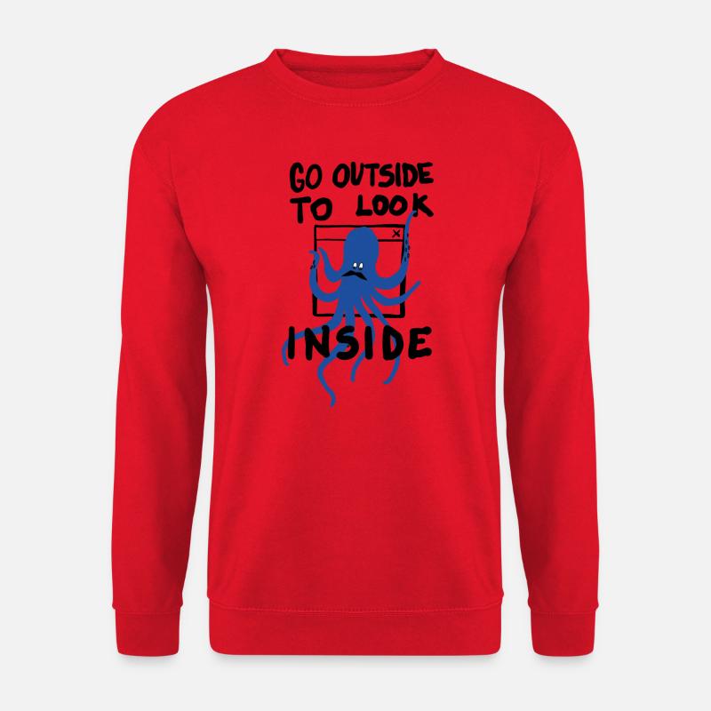 GO OUTSIDE TO LOOK INSIDE - Unisex Pullover - Rot
