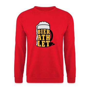 Bierathlet - Unisex Pullover - Rot - Vorne - Alina (178cm) & Michal (187cm)