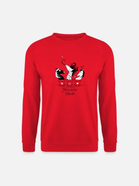 BlumentoPferde - Sweat-shirt Unisexe - rouge