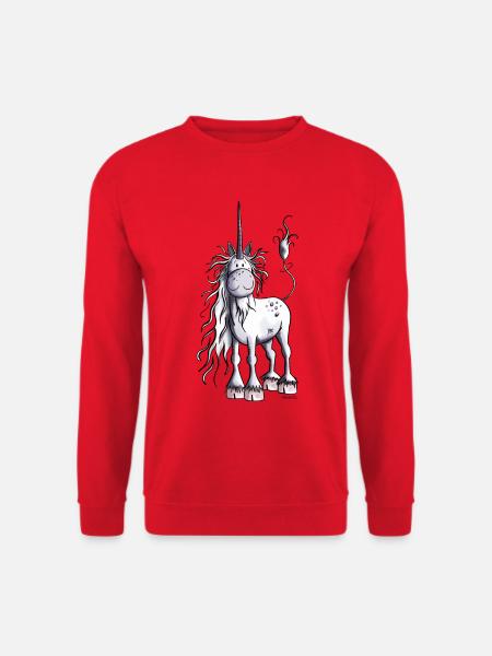 Mignon Licorne - Sweat-shirt Unisexe - rouge