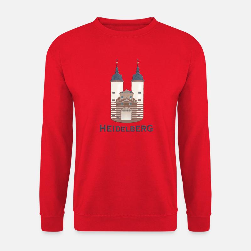 Heidelberg, Wahrzeichen Brückenturm - Unisex Pullover - Rot