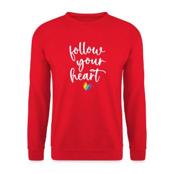 Pride Month - Follow Your Heart - Unisex Sweatshirt - red - Front - Alina (178cm) & Michal (187cm)