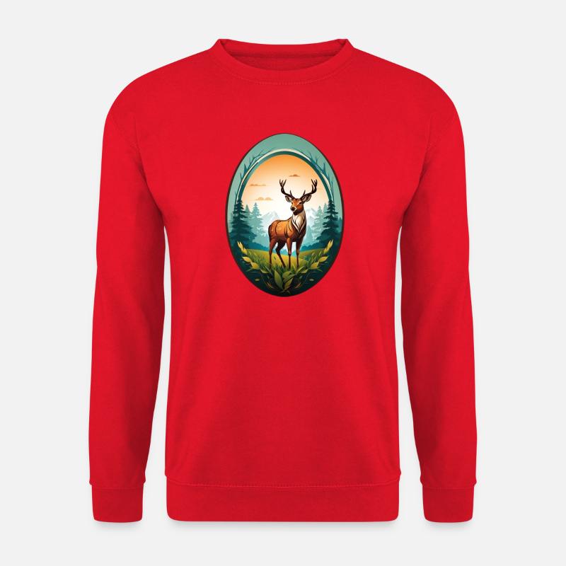 Rentier - Unisex Pullover - Rot