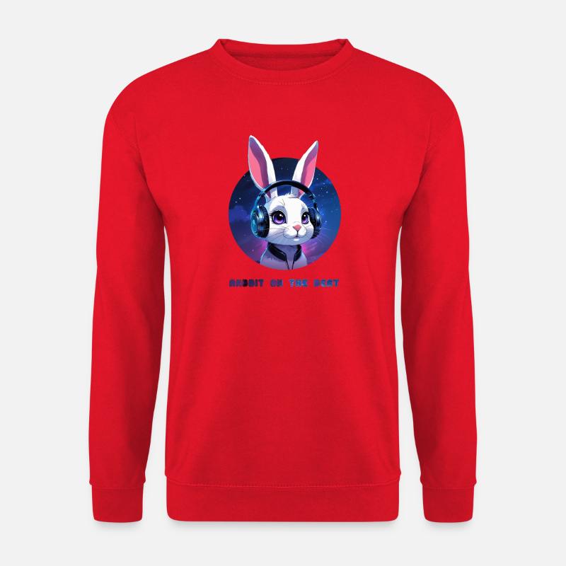 Kaninchen auf Streife - Unisex Pullover - Rot