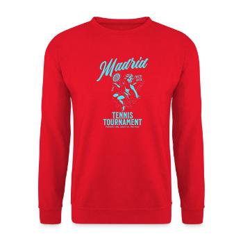 T-shirt classique du tournoi de tennis de Madrid - Sweat-shirt Unisexe - rouge - Devant - Alina (178cm) & Michal (187cm)