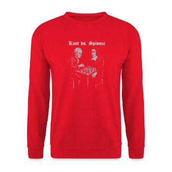 Kant contre Spinoza jouant aux échecs - Sweat-shirt Unisexe - rouge - Devant - Alina (178cm) & Michal (187cm)