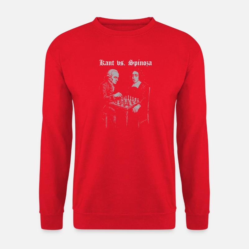 Kant vs. Spinoza beim Schachspiel - Unisex Pullover - Rot