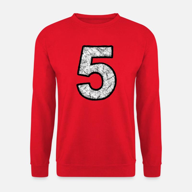 Fünf Grunge Textur - Unisex Pullover - Rot