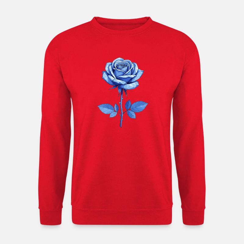 Geometrische Blaue Rose - Unisex Pullover - Rot