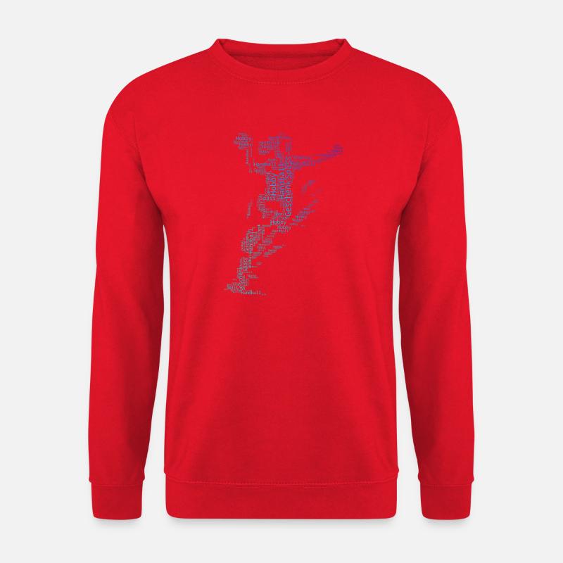 Handball Fans aufgepasst schlichtes Statement fuer - Unisex Pullover - Rot