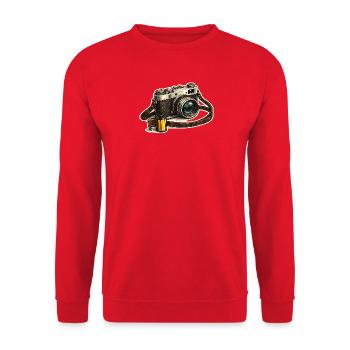 Appareil photo vintage avec pellicule - Sweat-shirt Unisexe - rouge - Devant - Alina (178cm) & Michal (187cm)