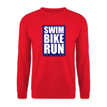 Triathlon Natation Course Cyclisme - Sweat-shirt Unisexe - rouge - Devant - Alina (178cm) & Michal (187cm)