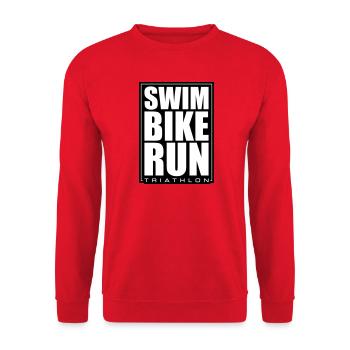 Triathlon Natation Cyclisme Course à pied - Sweat-shirt Unisexe - rouge - Devant - Alina (178cm) & Michal (187cm)