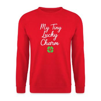 St. Patrick's Day Baby Party Gender Reveal - Unisex Sweatshirt - red - Front - Alina (178cm) & Michal (187cm)