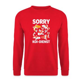 Désolé service de carpes koi drôle de poisson de carpe - Sweat-shirt Unisexe - rouge - Devant - Alina (178cm) & Michal (187cm)