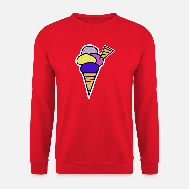 Eiswaffel Eiscreme Eis Kinder Retro - Unisex Sweatshirt - red