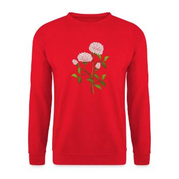 Fleur - Sweat-shirt Unisexe - rouge - Devant - Alina (178cm) & Michal (187cm)