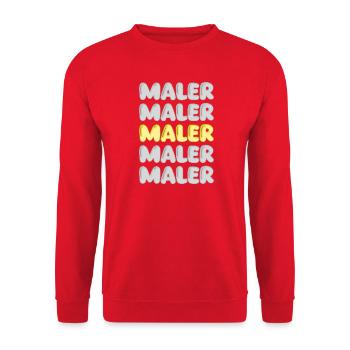 Beruf Maler - Unisex Pullover - Rot - Vorne - Alina (178cm) & Michal (187cm)