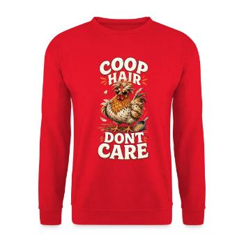 COOP HAIR DONT CARE - Unisex Pullover - Rot - Vorne - Alina (178cm) & Michal (187cm)
