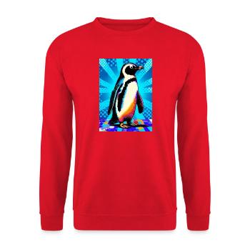pingouin - Sweat-shirt Unisexe - rouge - Devant - Alina (178cm) & Michal (187cm)
