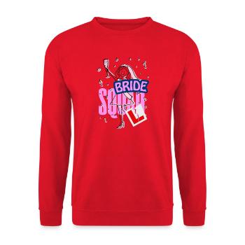 Brauttruppen-Konfetti-Illustration - Unisex Pullover - Rot - Vorne - Alina (178cm) & Michal (187cm)