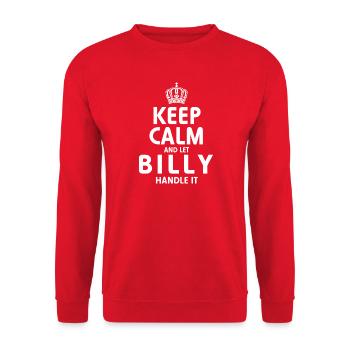 BILLY: Regel das. - Unisex Pullover - Rot - Vorne - Alina (178cm) & Michal (187cm)