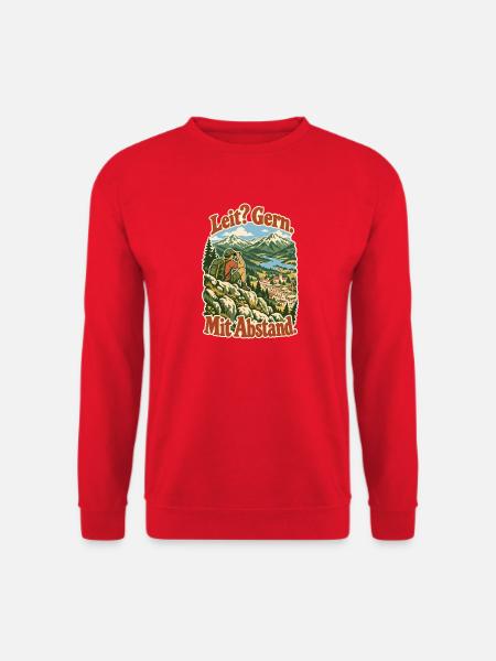 Leit Gern Mit Abstand - Unisex Pullover - Rot