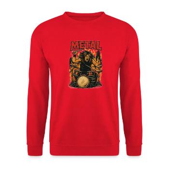 Metal Beater - Unisex Pullover - Rot - Vorne - Alina (178cm) & Michal (187cm)