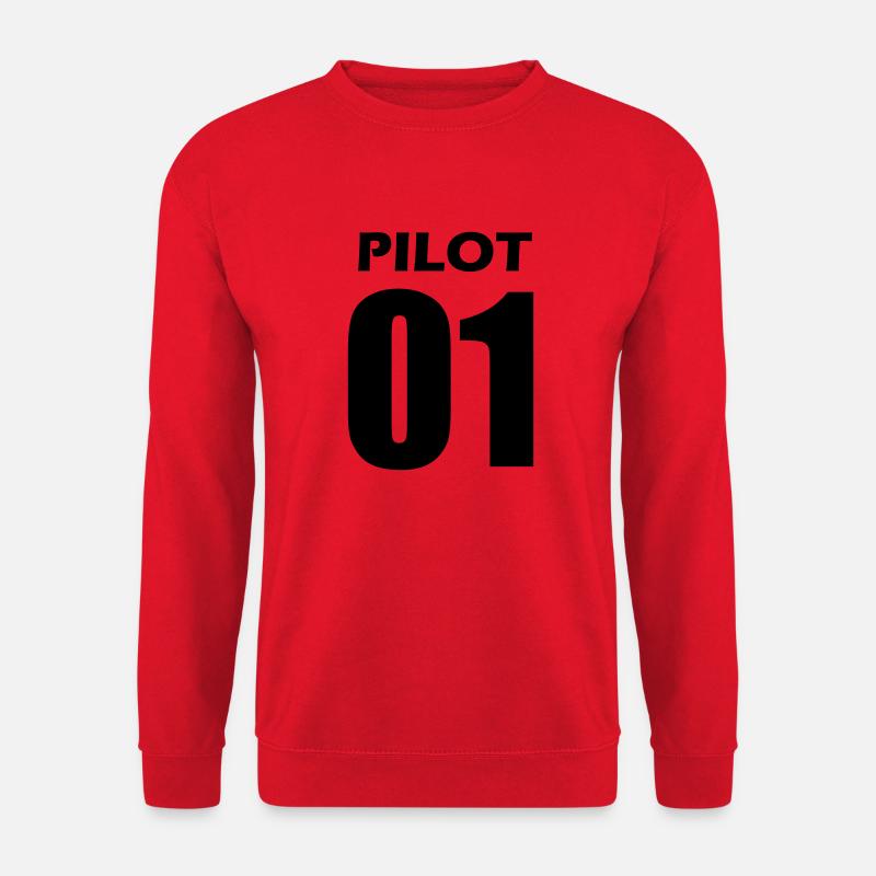 Pilot Partnerlook Geschenk - Unisex Pullover - Rot