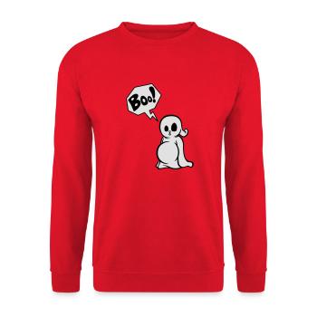 Spooky Boo! - Unisex Sweatshirt - red - Front - Alina (178cm) & Michal (187cm)