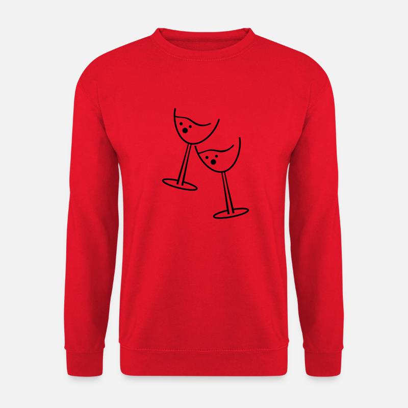 glases wine - Unisex Sweatshirt - red