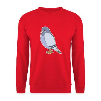 Taube - Unisex Pullover - Rot - Vorne - Alina (178cm) & Michal (187cm)