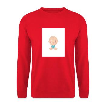 baby, kind, klein, Neugeborenes, - Unisex Pullover - Rot - Vorne - Alina (178cm) & Michal (187cm)