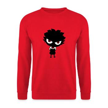 Shadowman ohne Schwanz - Unisex Pullover - Rot - Vorne - Alina (178cm) & Michal (187cm)