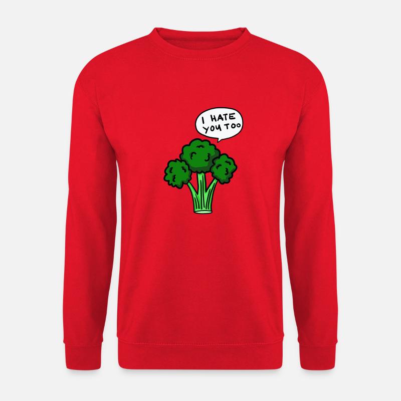 Brokkoli hasst dich auch - Unisex Pullover - Rot