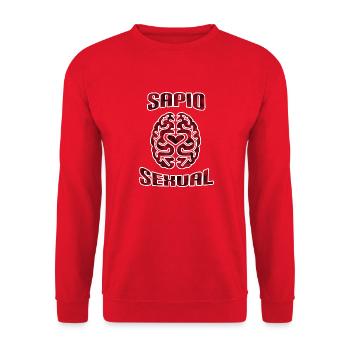 Sapiosexual - Unisex Sweatshirt - red - Front - Alina (178cm) & Michal (187cm)
