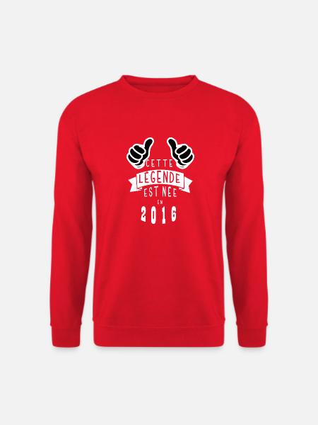 Legend 2016 Authentischer 2016 Jahrgang Bursdag - Unisex Pullover - Rot