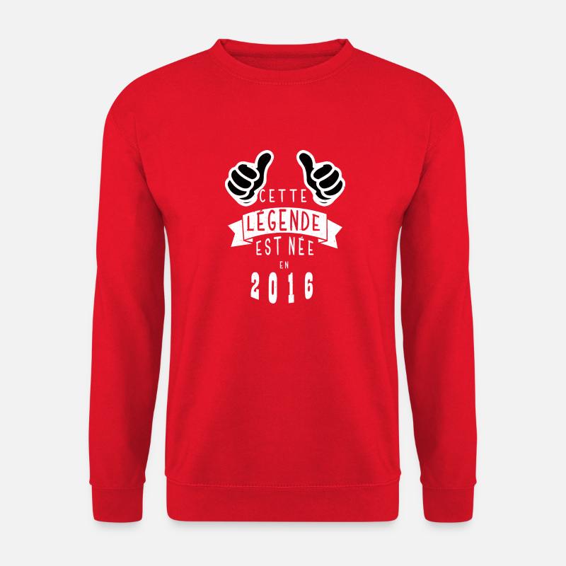 Legend 2016 Authentischer 2016 Jahrgang Bursdag - Unisex Pullover - Rot