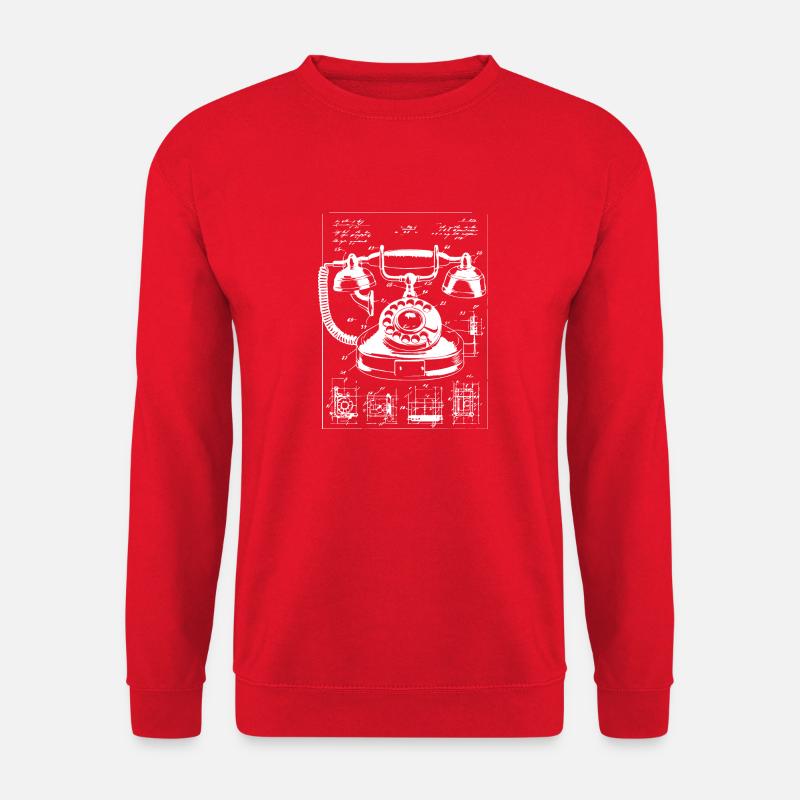 Conception de plan de téléphone vintage - Sweat-shirt Unisexe - rouge