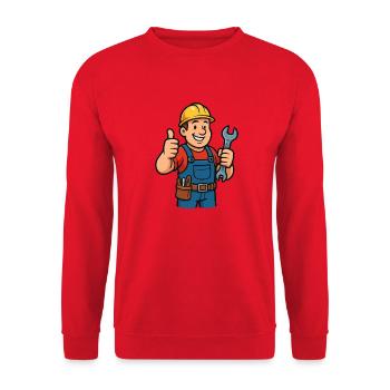 craftsman - Unisex Sweatshirt - red - Front - Alina (178cm) & Michal (187cm)