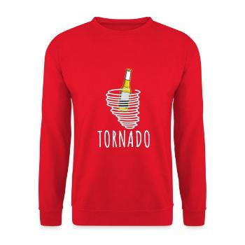 Tornado entzünden Mallorca Bier - Unisex Pullover - Rot - Vorne - Alina (178cm) & Michal (187cm)