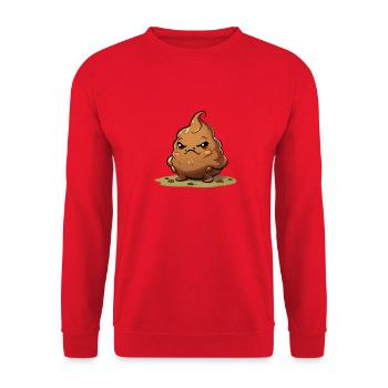 Funny Halloween Monster Poop Pile - Unisex Sweatshirt - red - Front - Alina (178cm) & Michal (187cm)
